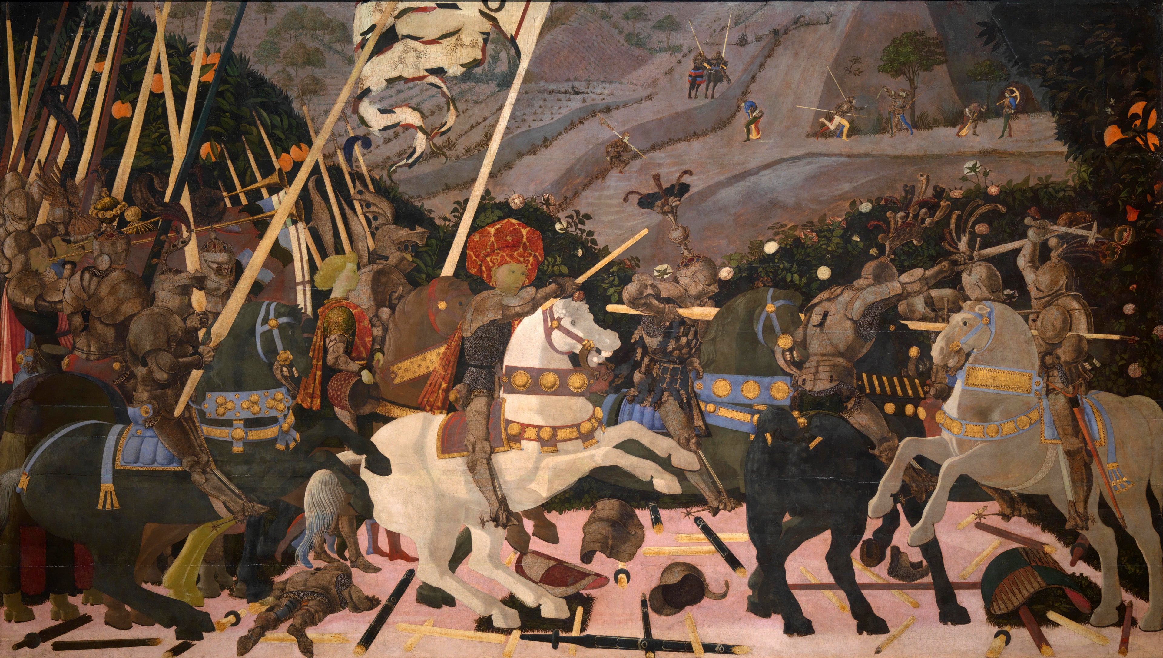 Niccolo Mauruzi da Tolentino à la tête de ses troupes - Paolo Uccello