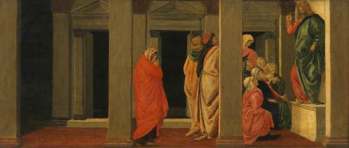 Христос, обучающий (предель, панно одно) - Сандро Боттичелли