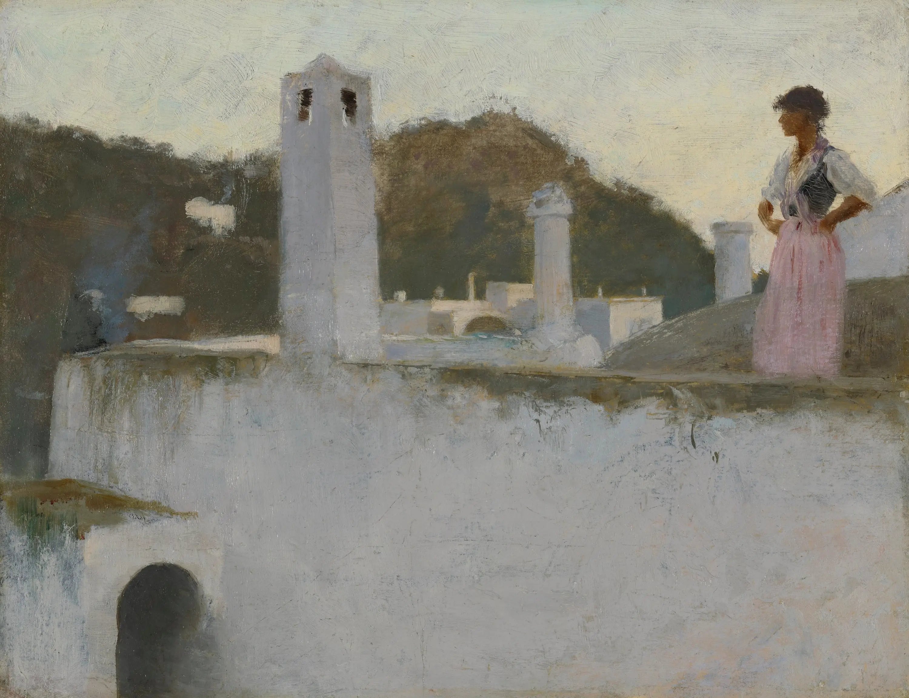 Reproduction du tableau « Vue de Capri - John Singer Sargent » par Alpha Reproduction en peinture à l’huile