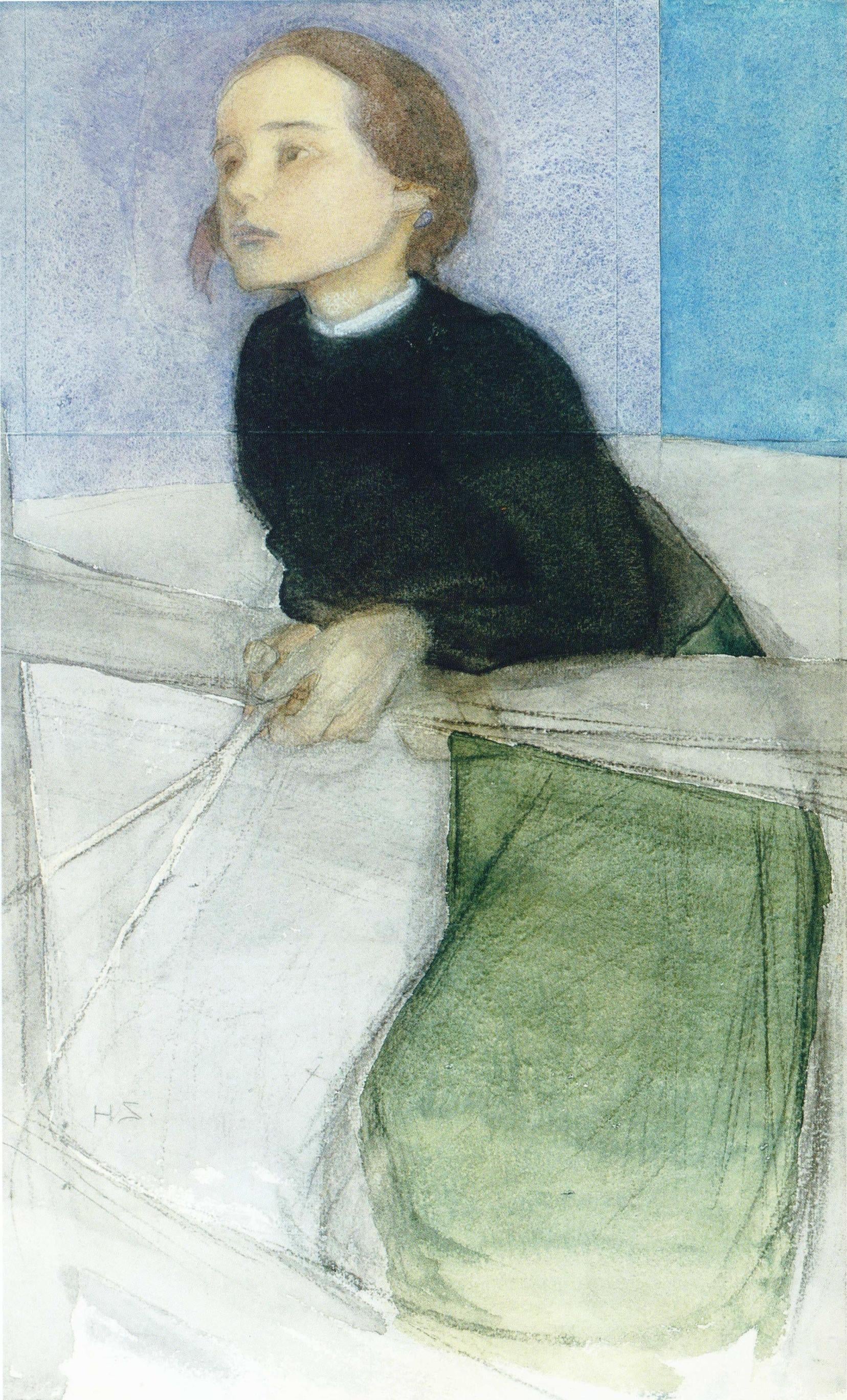 Tyttö veräjällä I - Helene Schjerfbeck