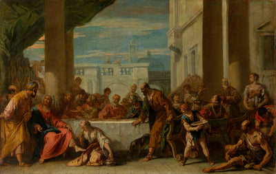 La Madeleine oignant les pieds du Christ. - Sebastiano Ricci - Alpha Reproduction