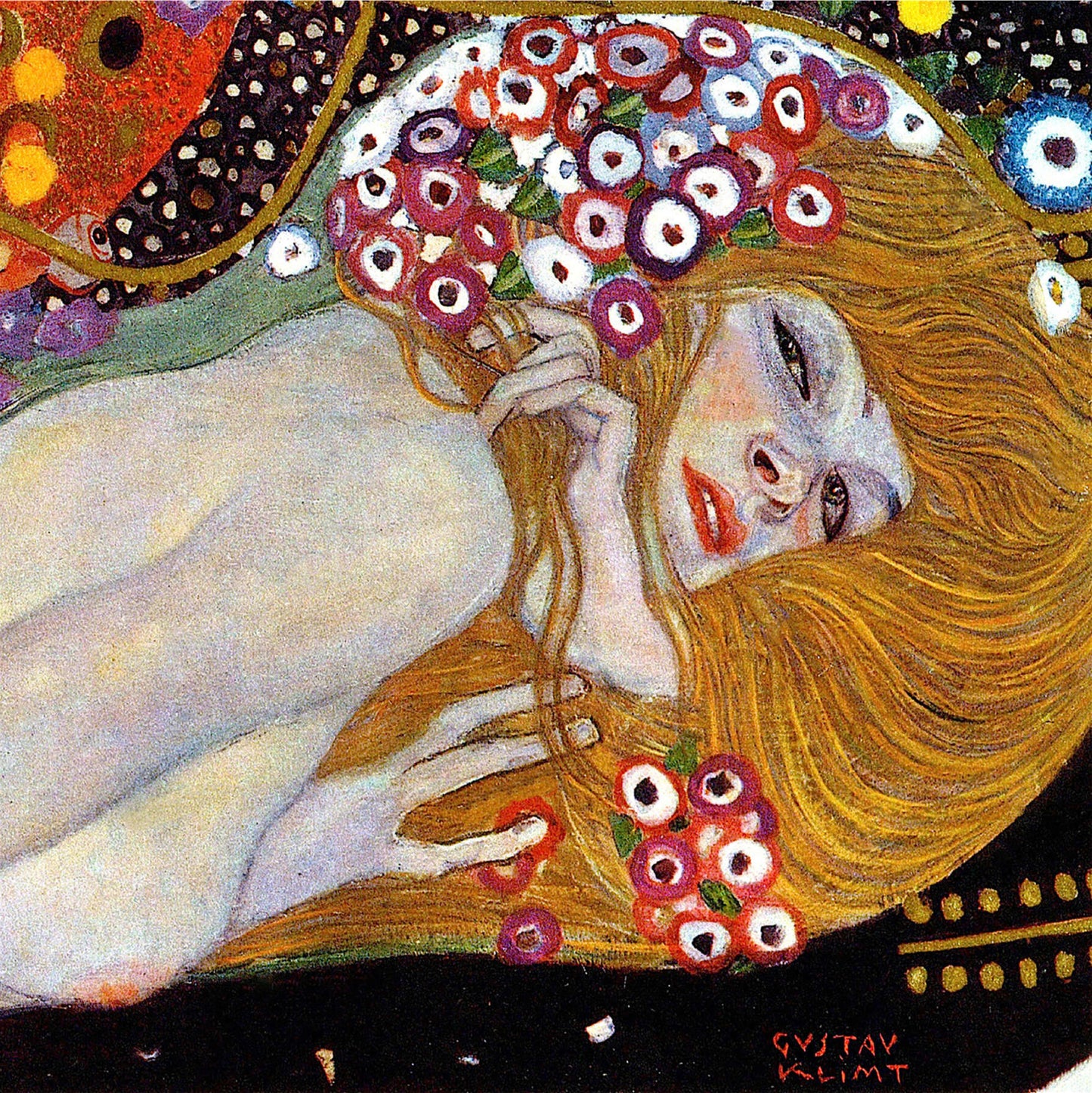 🐍 Водяные змеи II (Деталь) – Густав Климт (1904–1907)