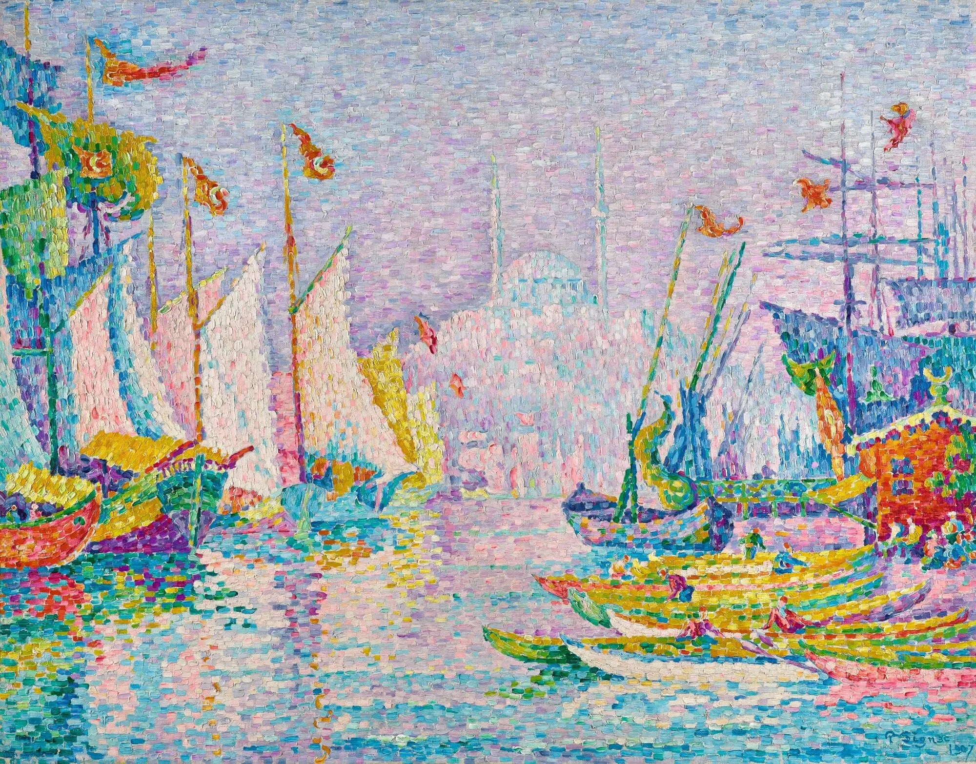 Reproduction du tableau « La Corne d'Or. Matin - Paul Signac » par Alpha Reproduction en peinture à l’huile