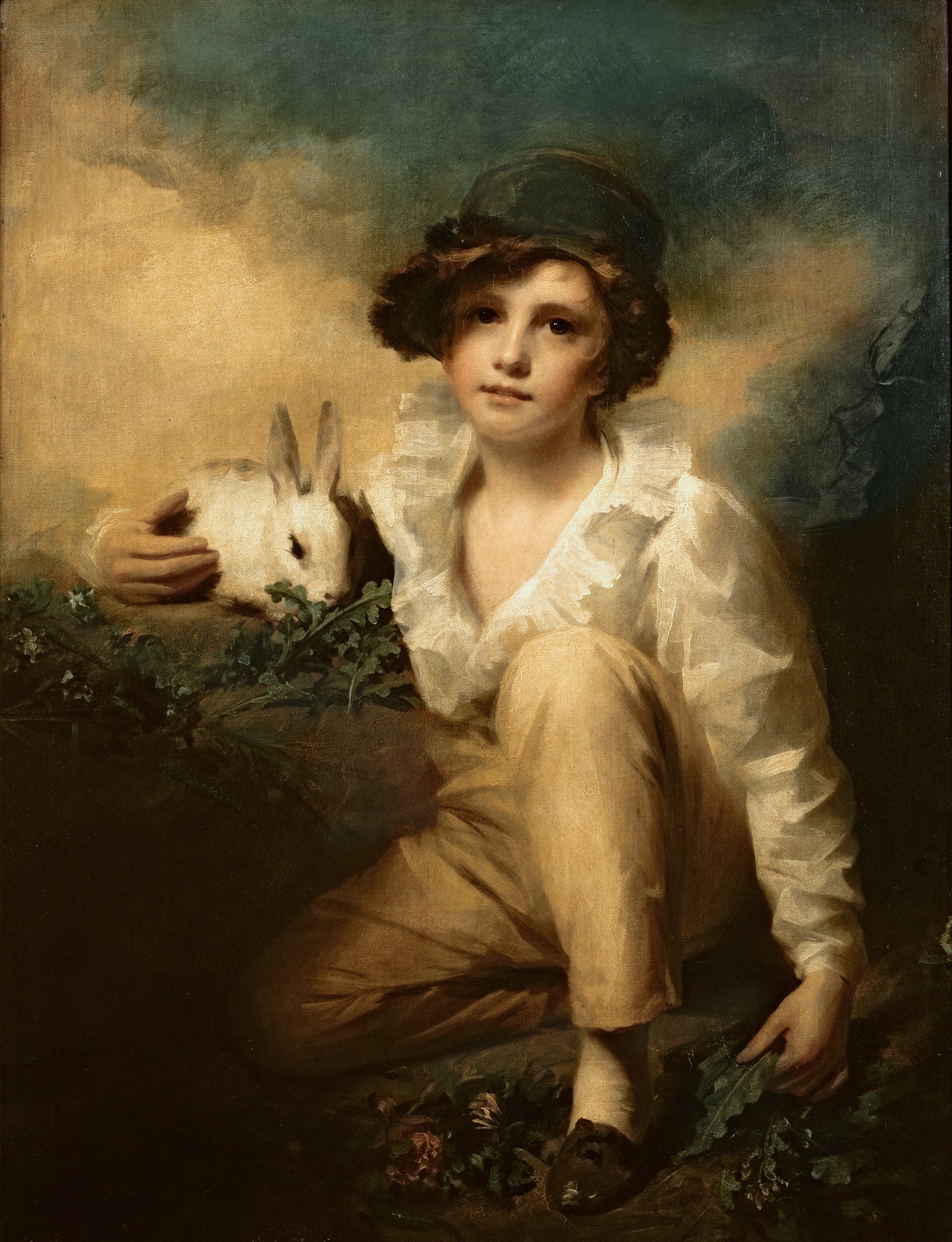 Garçon et lapin - Henry Raeburn
