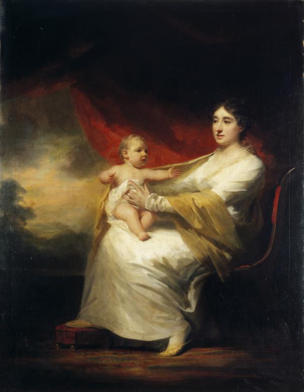 Charlotte Hall, Lady Hume Campbell de Marchmont, et son fils, Sir Hugh Hume Campbell, 7e baron de Marchmont (1812 - 1894) - Henry Raeburn