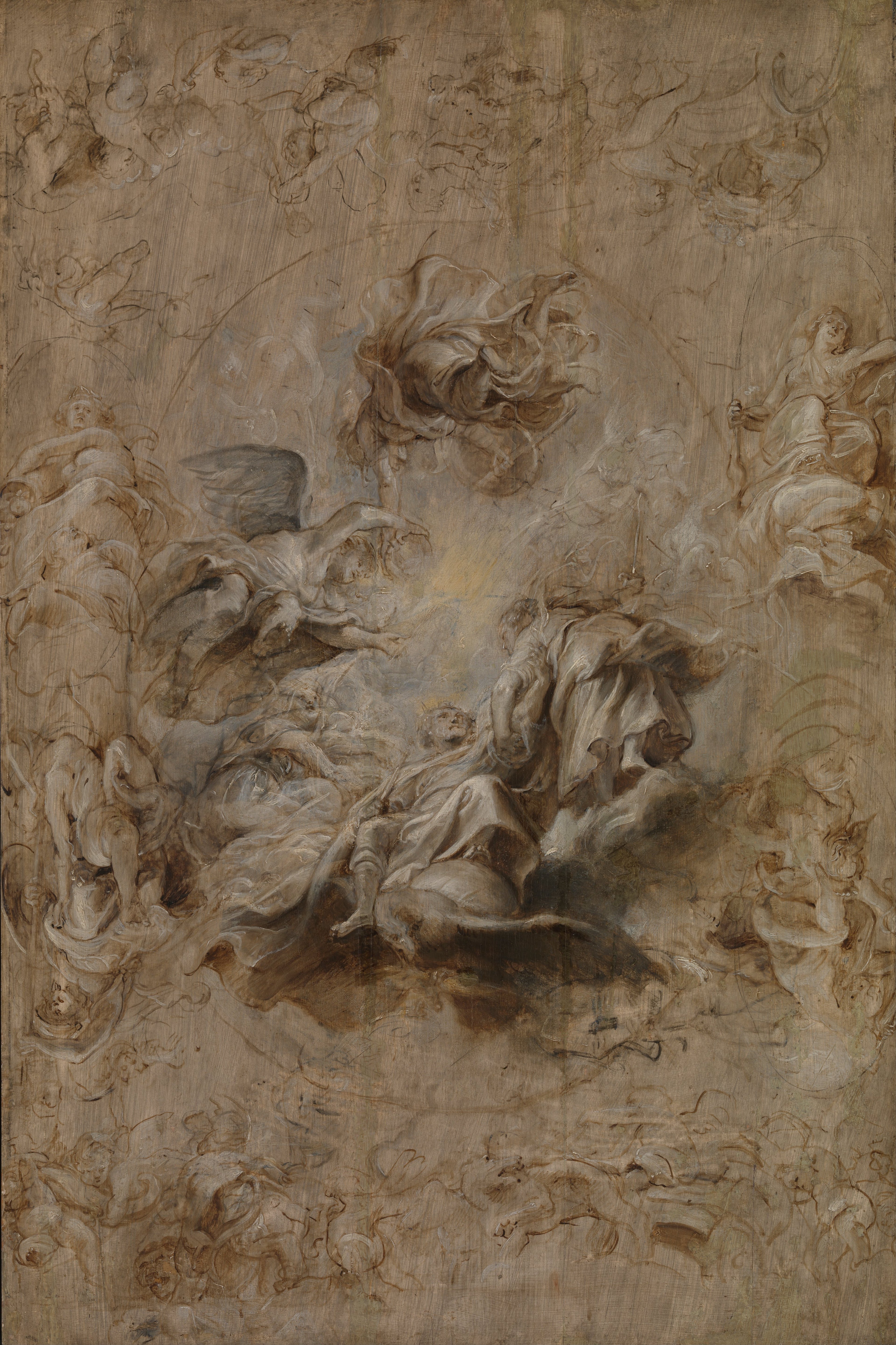 Plusieurs esquisses pour le plafond de la salle de banquet - Peter Paul Rubens