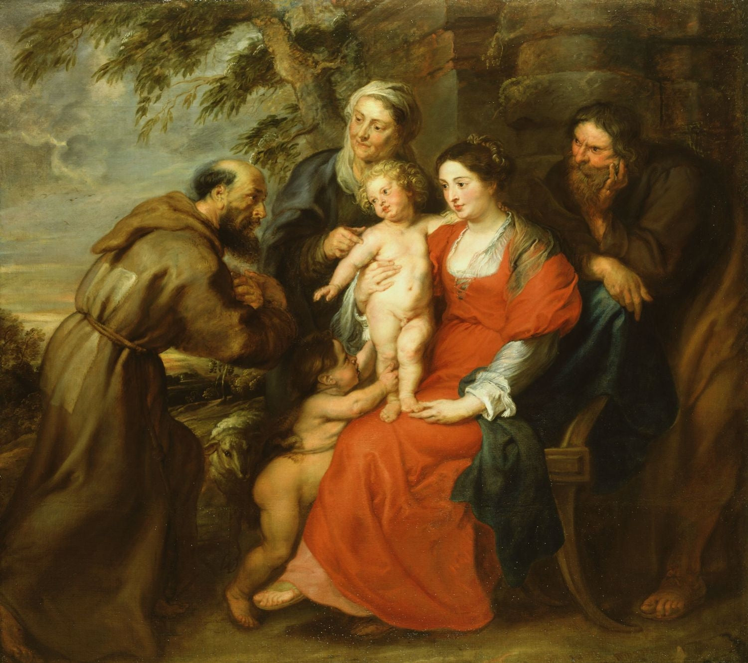 La Sainte Famille avec Saint François - Peter Paul Rubens