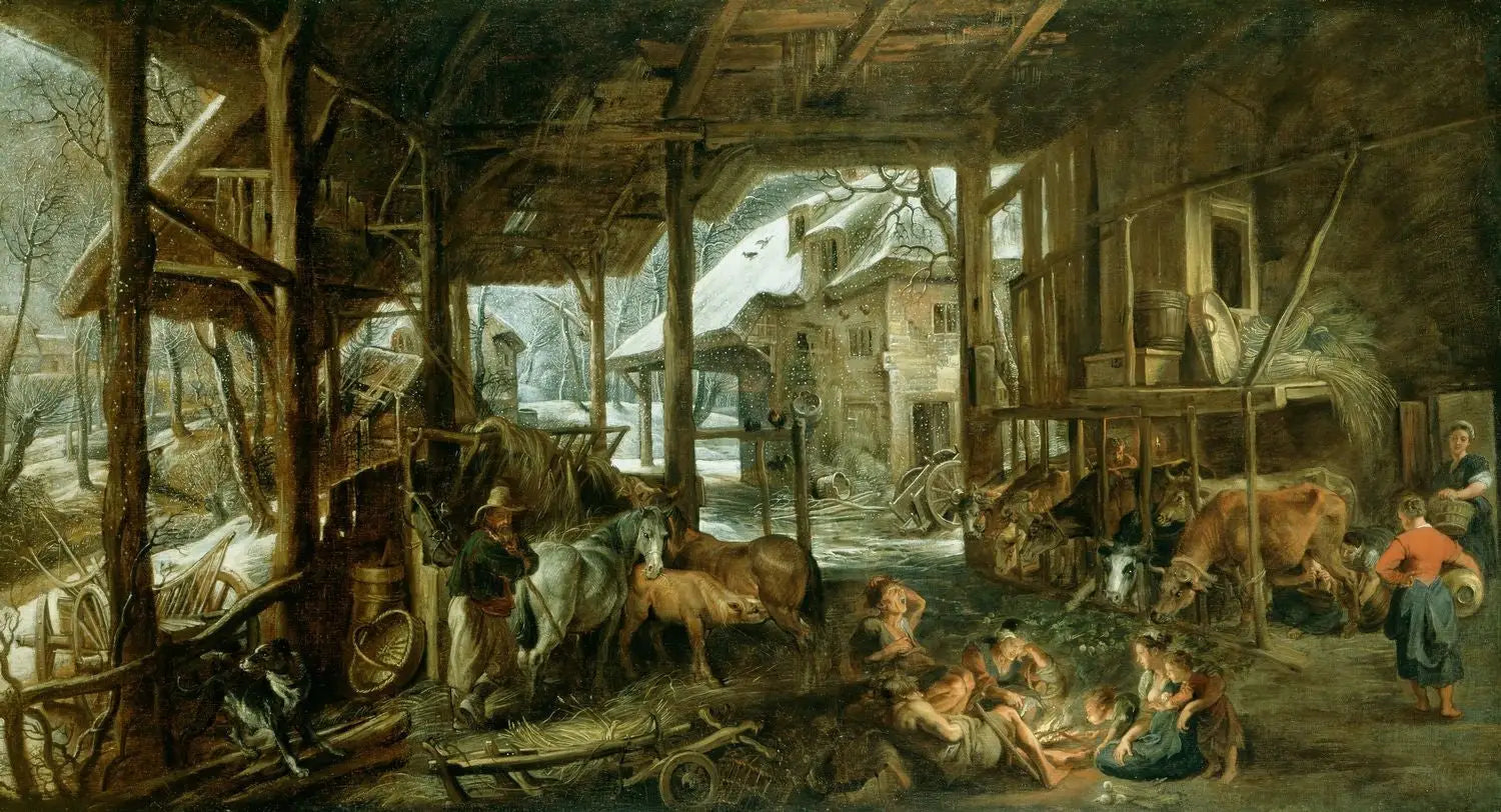 Hiver: L’intérieur d’une grange - Peter Paul Rubens - Alpha Reproduction