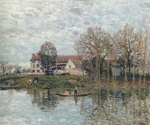 Reproduction du tableau « La Seine à Port-Marly - Alfred Sisley » par Alpha Reproduction en peinture à l’huile