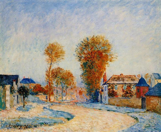Reproduction du tableau « Première gelée blanche - Alfred Sisley » par Alpha Reproduction en peinture à l’huile