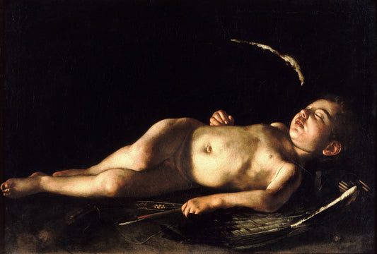 Reproduction du tableau « Amour endormi - Le Caravage » par Alpha Reproduction en peinture à l’huile