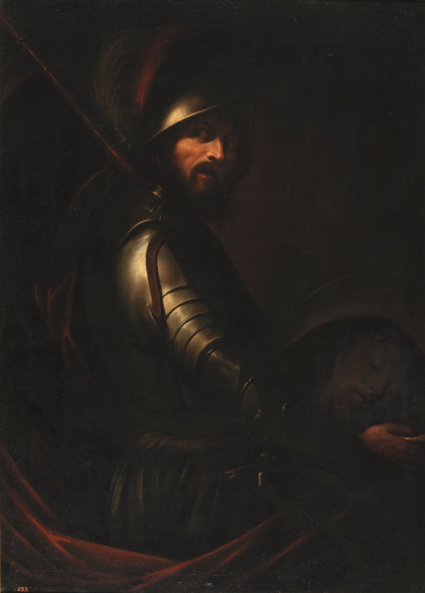 Soldat portant la tête de Jean-Baptiste - Bartolomeo Manfredi
