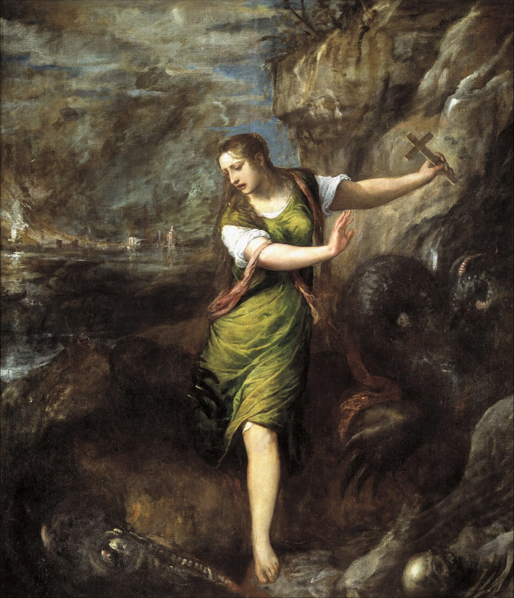 Sainte Marguerite et le dragon - Titian - Alpha Reproduction