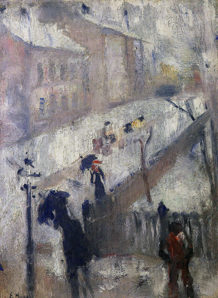 Reproduction du tableau « rue en hiver - Edvard Munch » par Alpha Reproduction en peinture à l’huile