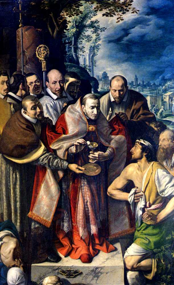 Charles Borromée donnant la communion aux victimes de la peste - Tanzio da Varallo