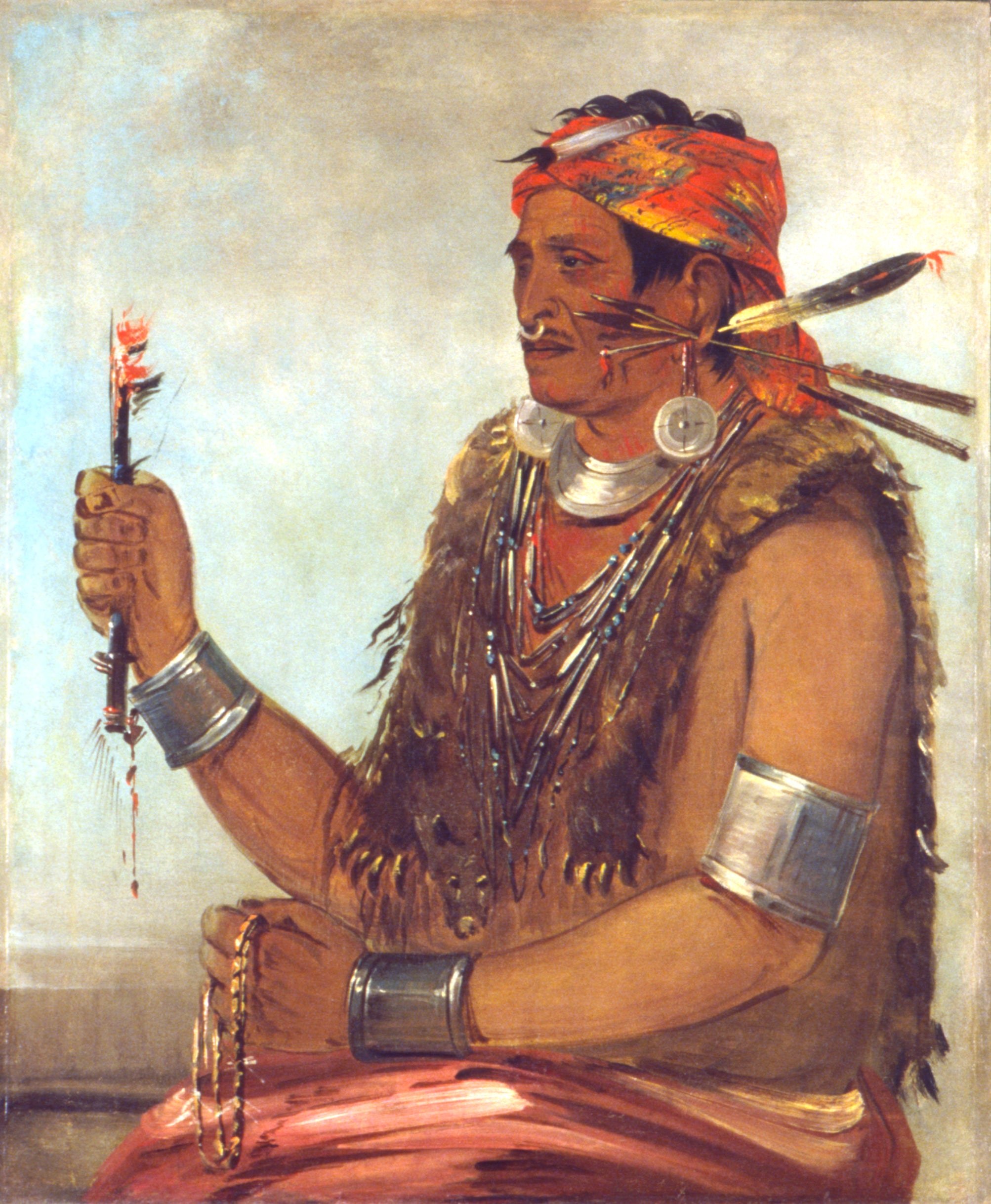 Dix-sqúat-a-way, La Porte Ouverte, Connu sous le nom du Prophète, Frère de Tecumseh - George Catlin