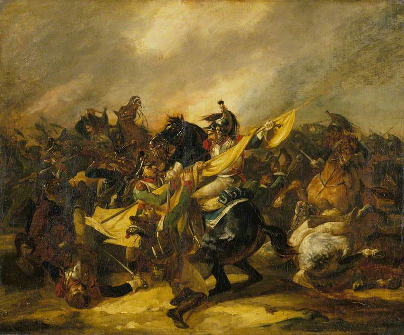 Reproduction du tableau « Une charge de cuirassiers - Théodore Géricault » par Alpha Reproduction en peinture à l’huile