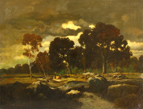 Crépuscule dans une forêt - Théodore Rousseau