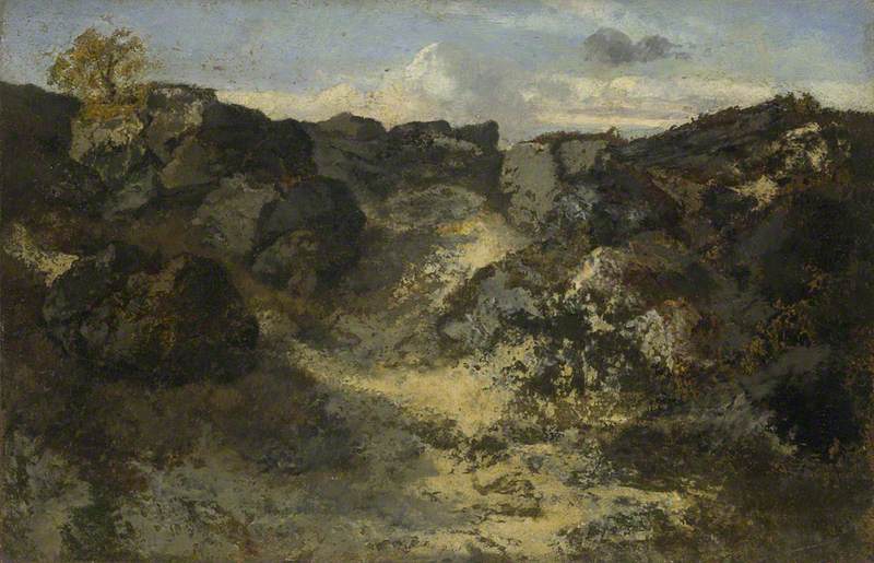 Un paysage rocheux - Théodore Rousseau