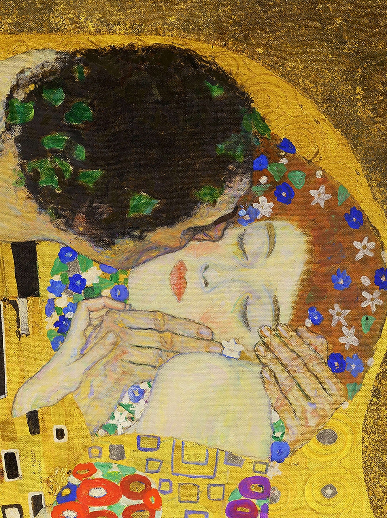 💋 Поцелуй (Деталь IV) – Густав Климт (1907-1908)