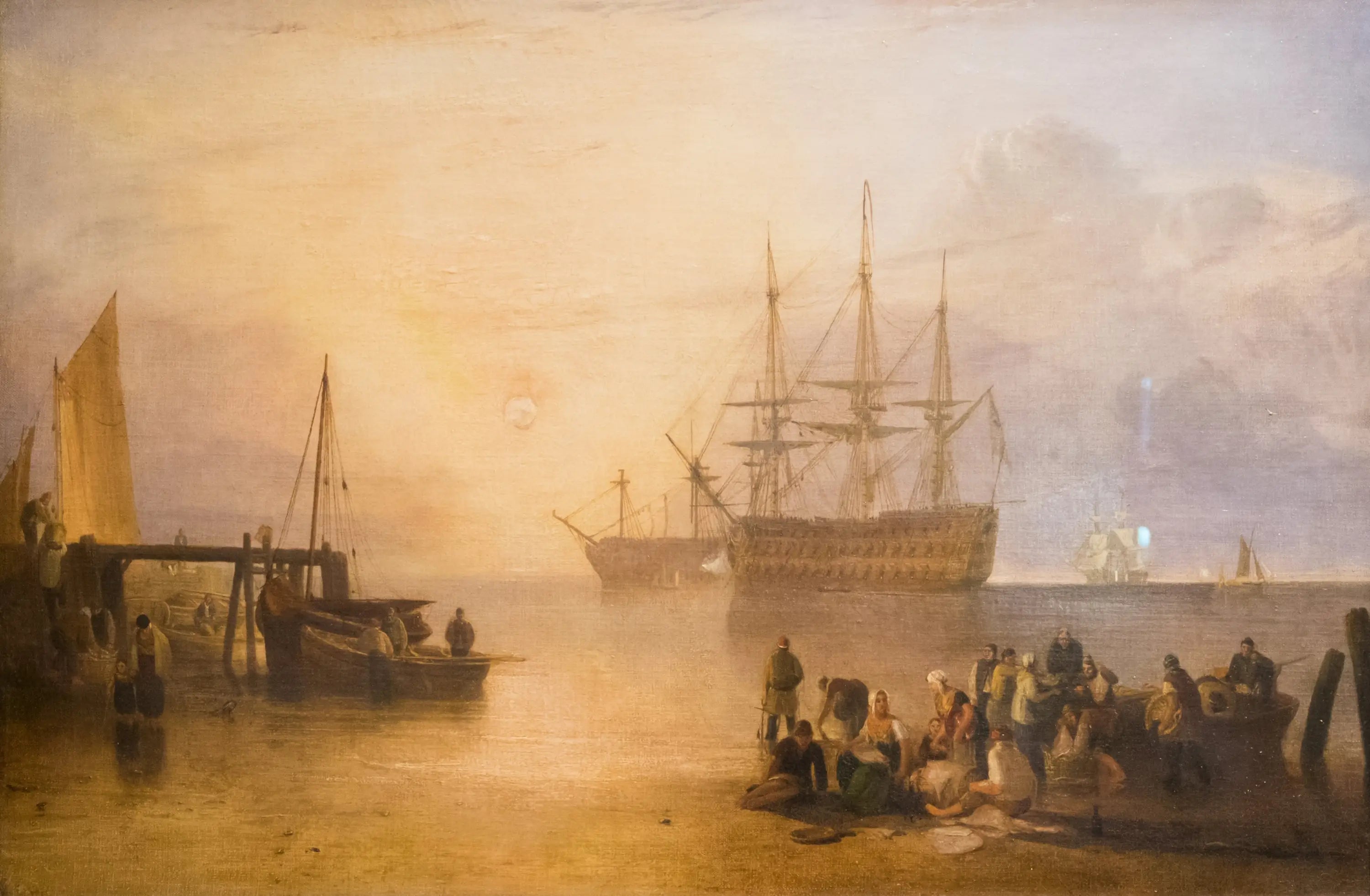Reproduction du tableau « The Sun Rising through Vapour. - J. M. W. Turner » par Alpha Reproduction en peinture à l’huile