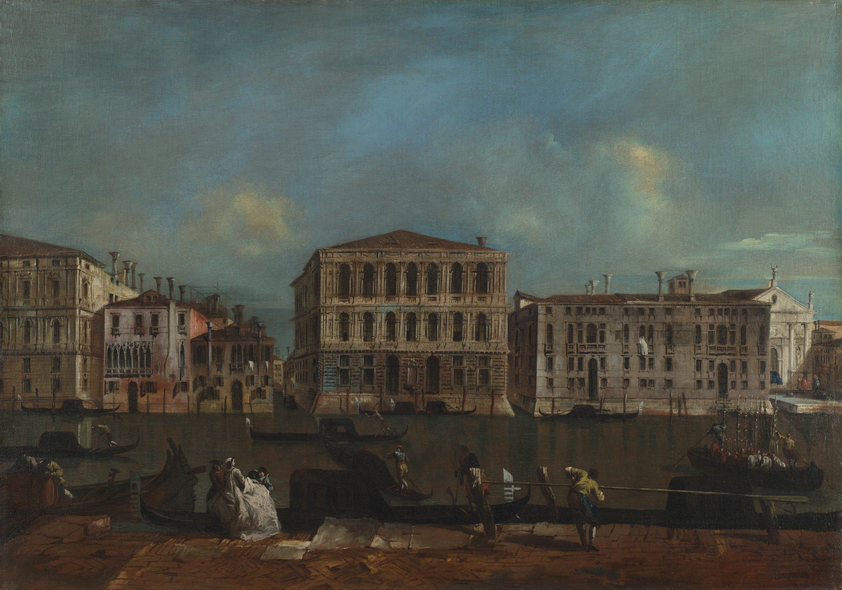 Venise : Le Grand Canal avec le Palazzo Pesaro - Francesco Guardi
