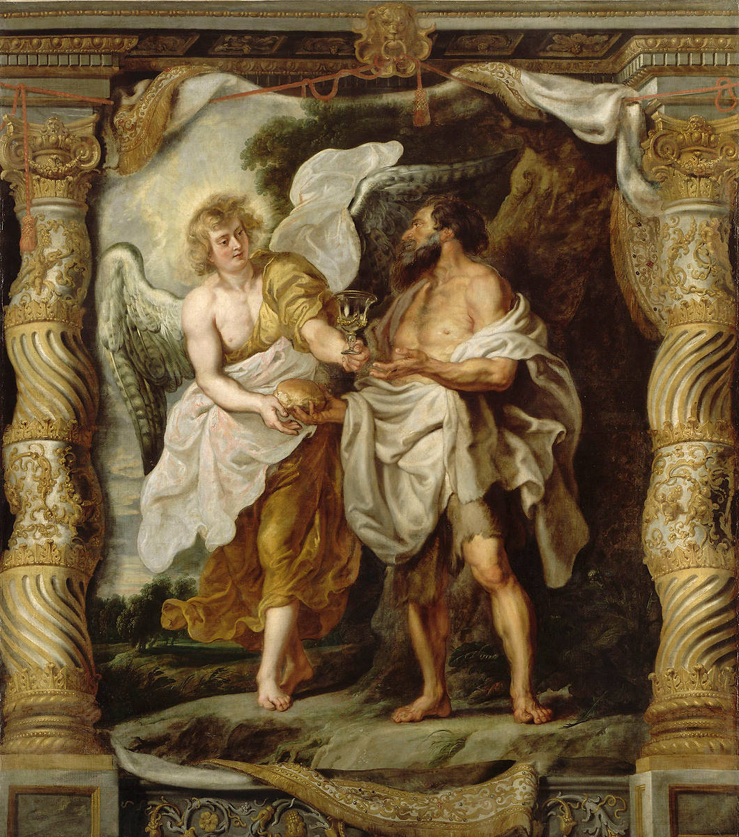 Le prophète Élie et l'Ange dans le désert - Peter Paul Rubens