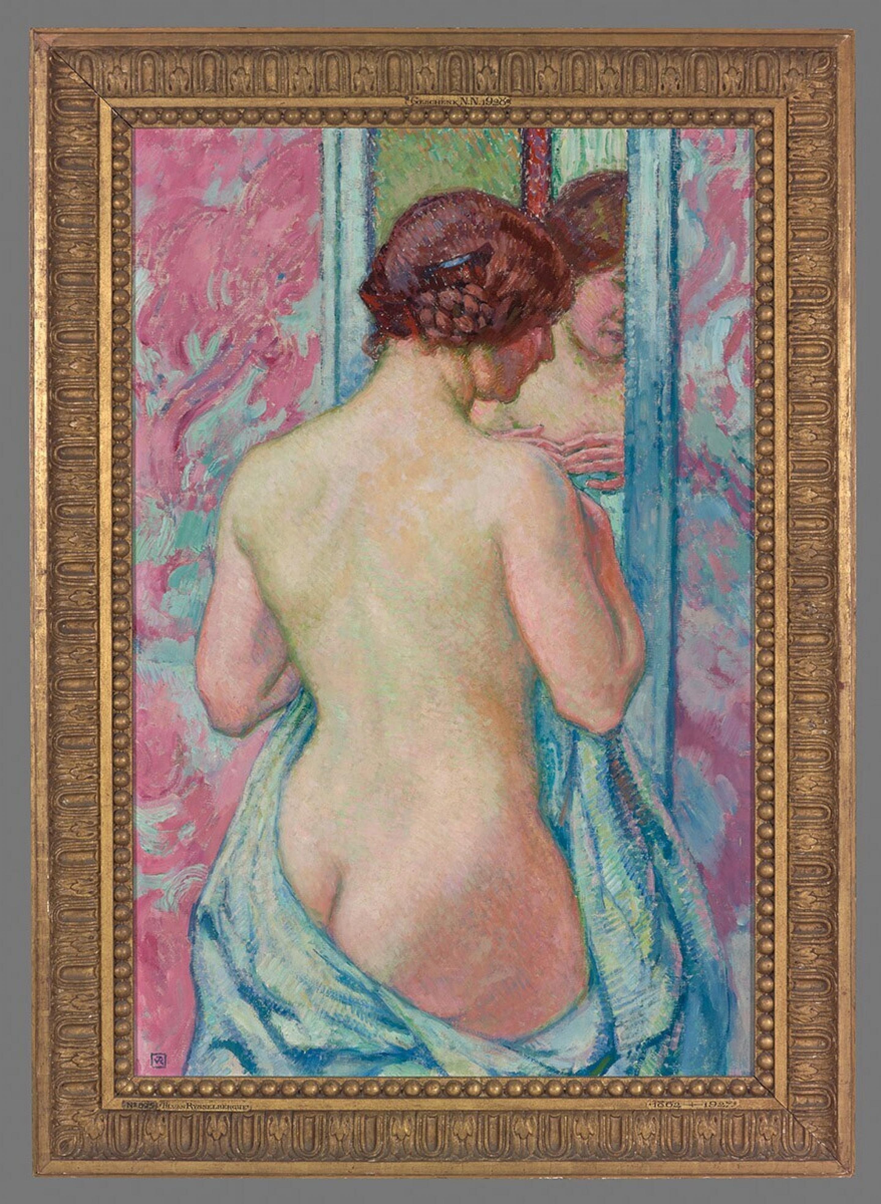Nue debout devant un miroir - Théo van Rysselberghe - Alpha Reproduction