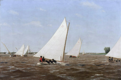 Courses de voiliers sur le Delaware - Thomas Eakins - Alpha Reproduction