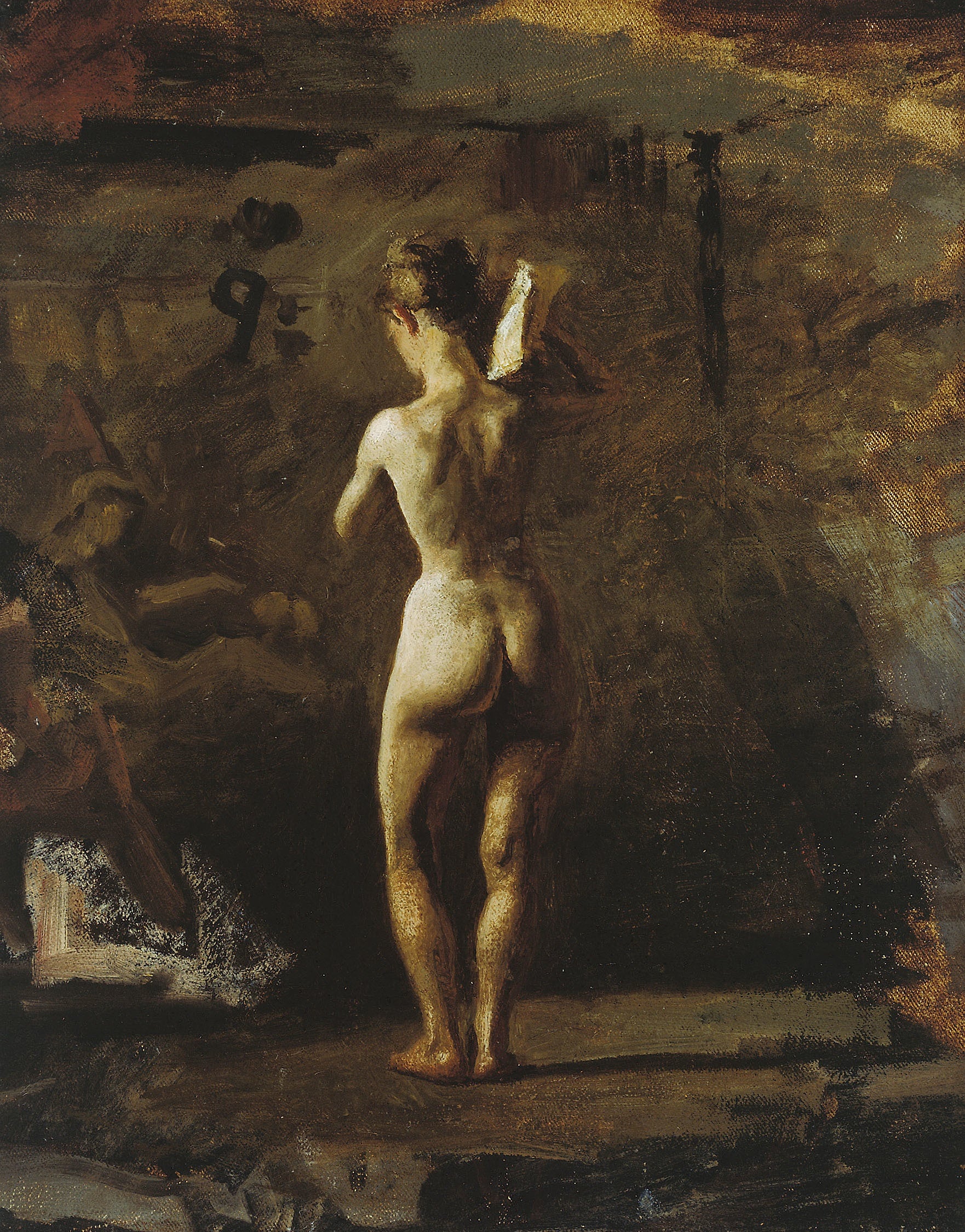Étude pour « William Rush sculptant sa figure allégorique de la rivière Schuylkill » - Thomas Eakins