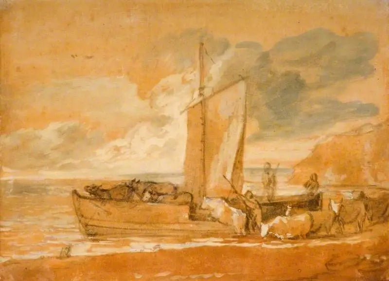 Un bac à bétail - Thomas Gainsborough - Alpha Reproduction