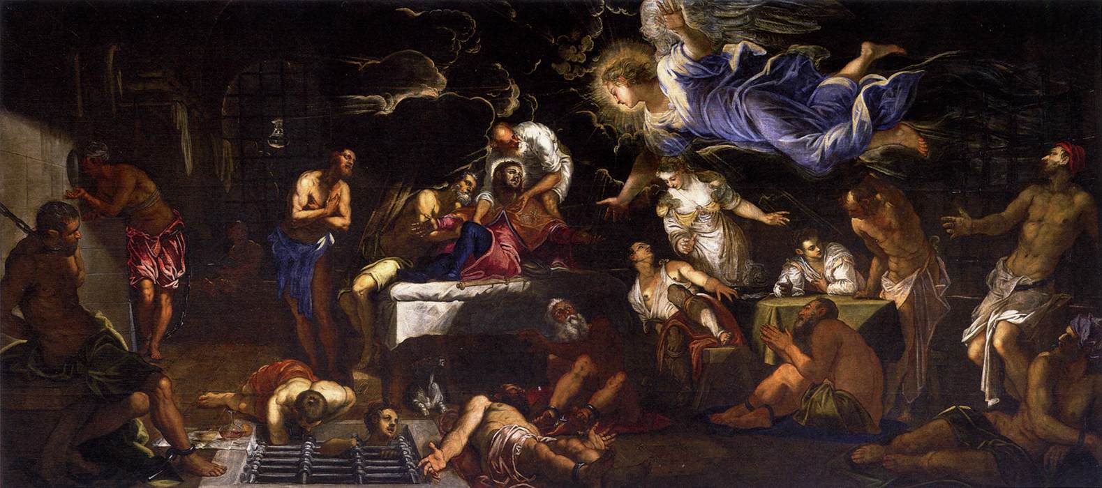 Saint Roch en prison visité par un ange - Jacopo Tintoretto