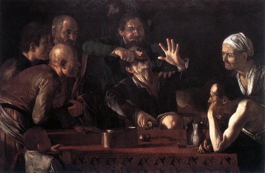 Reproduction du tableau « L'Arrache-dents - Le Caravage » par Alpha Reproduction en peinture à l’huile