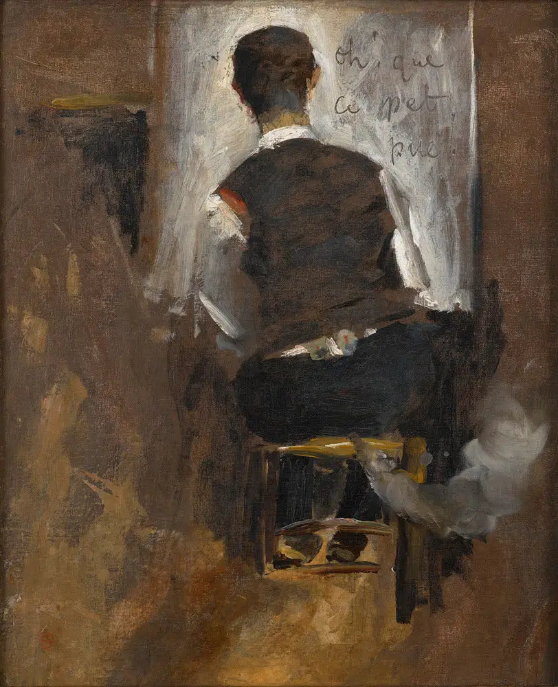 Reproduction du tableau « Autoportrait de deux - Henri de Toulouse-Lautrec » par Alpha Reproduction en peinture à l’huile