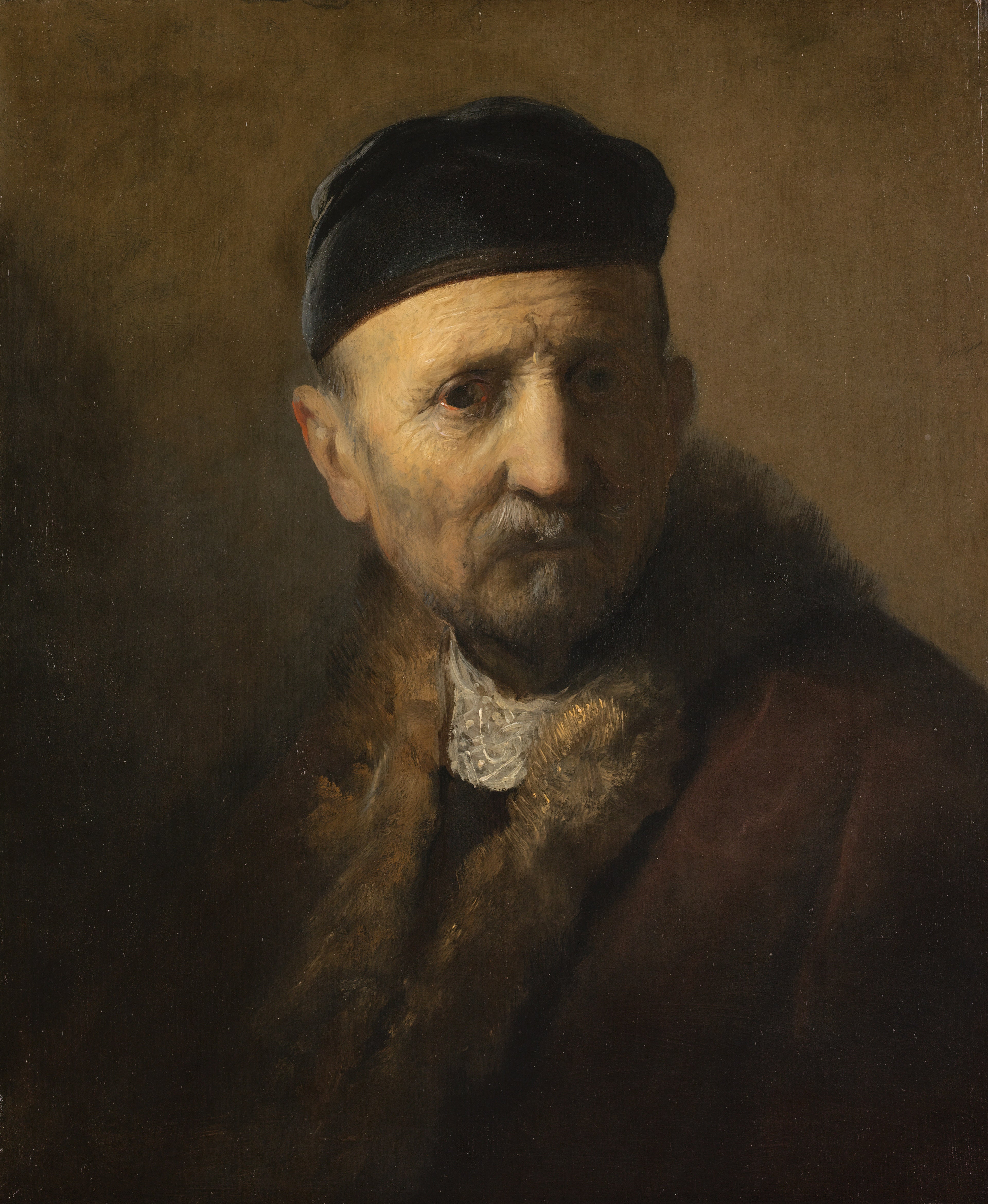 Reproduction du tableau « Étude d'un vieil homme (le père de Rembrandt) - Rembrandt » par Alpha Reproduction en peinture à l’huile