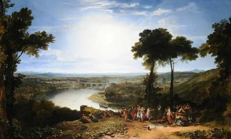Reproduction du tableau « The Festival of the Opening of the Vintage at Mâcon, France - J. M. W. Turner » par Alpha Reproduction en peinture à l’huile