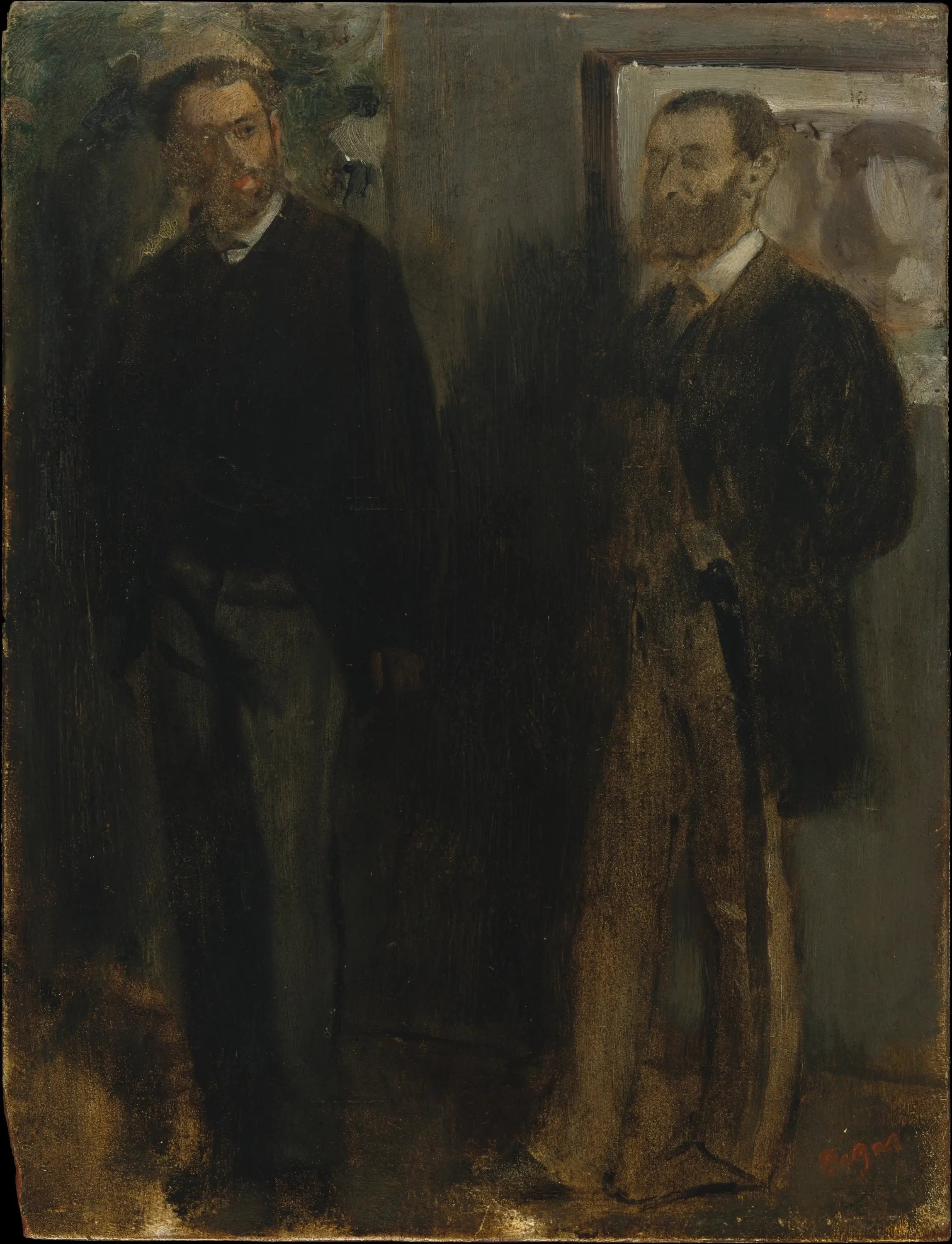 Reproduction du tableau « Deux hommes - Edgar Degas » par Alpha Reproduction en peinture à l’huile