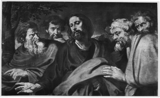 Le Christ bénit le pain et le poisson apportés par un garçon (Matthieu 14:13-21, 15:32-39 ; Marc 6:32-44, 8:1-10 ; Luc 9:10-17 ; Jean 6:1-14) - Antoine van Dyck