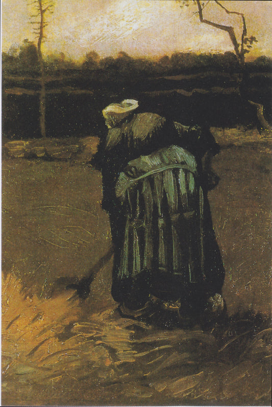 Reproduction du tableau « Paysanne creusant - Vincent van Gogh » par Alpha Reproduction en peinture à l’huile