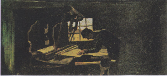 Reproduction du tableau « Tisserand arrangeant les fils - Vincent van Gogh » par Alpha Reproduction en peinture à l’huile