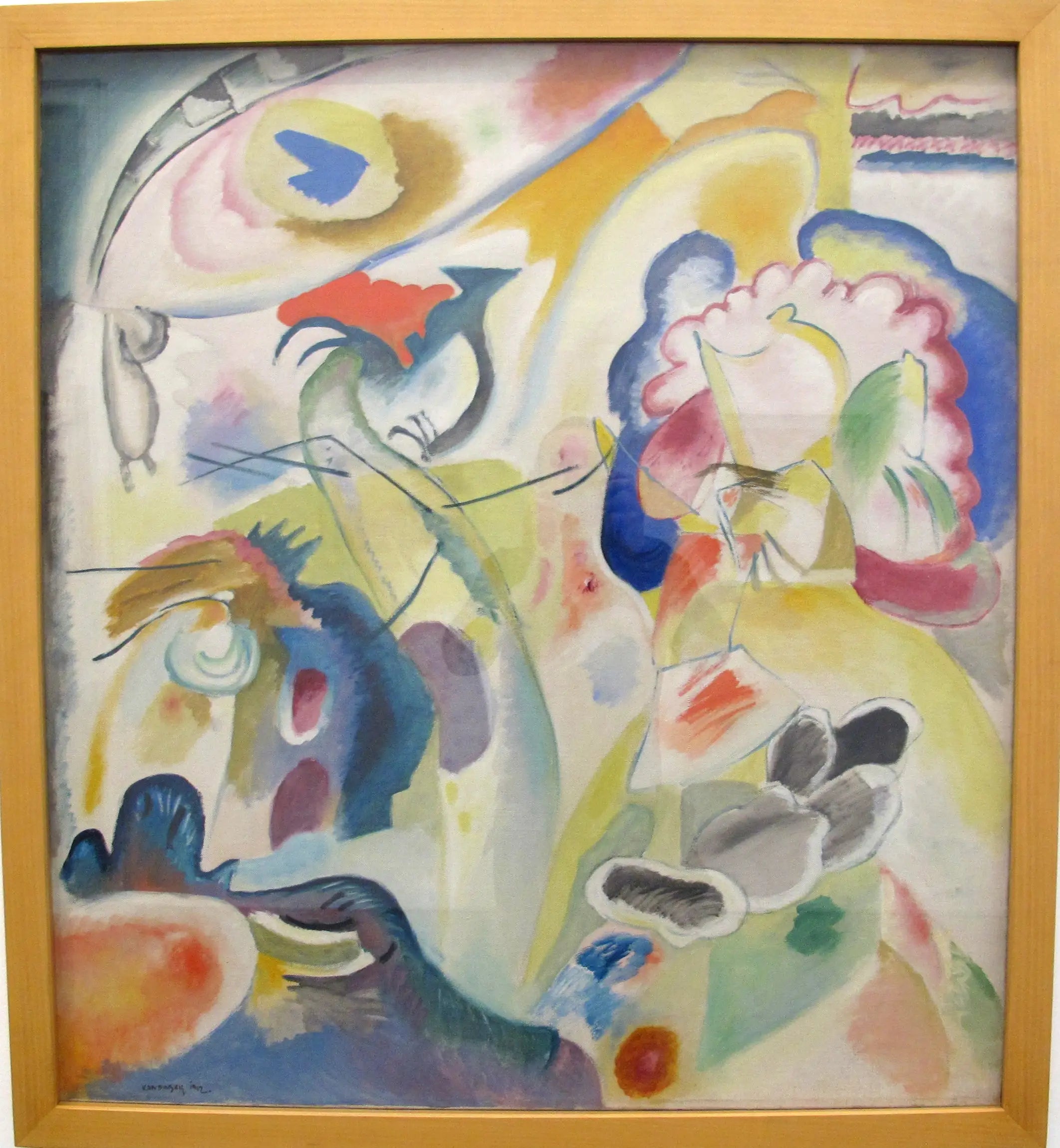 Reproduction du tableau « Improvisation n° 29 (Le Cygne) - Vassily Kandinsky » par Alpha Reproduction en peinture à l’huile