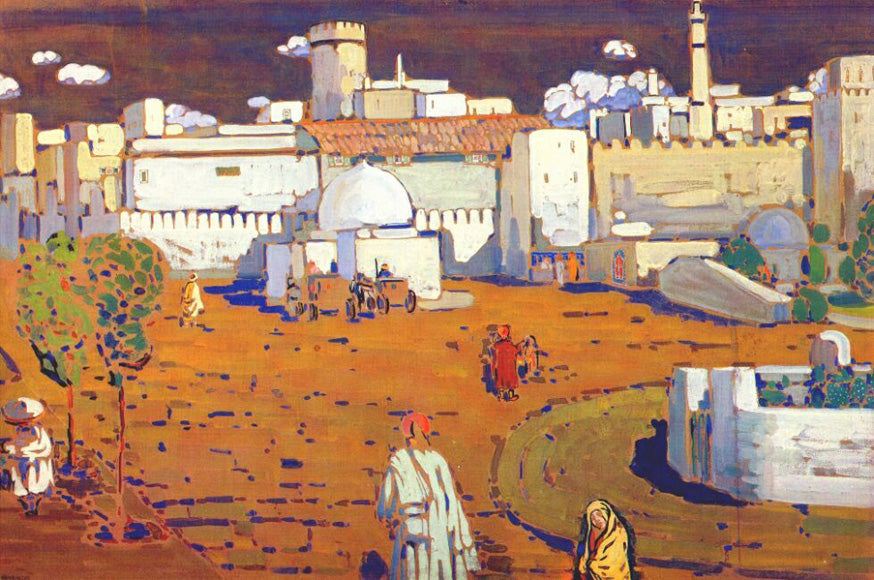 Reproduction du tableau « Ville arabe - Vassily Kandinsky » par Alpha Reproduction en peinture à l’huile