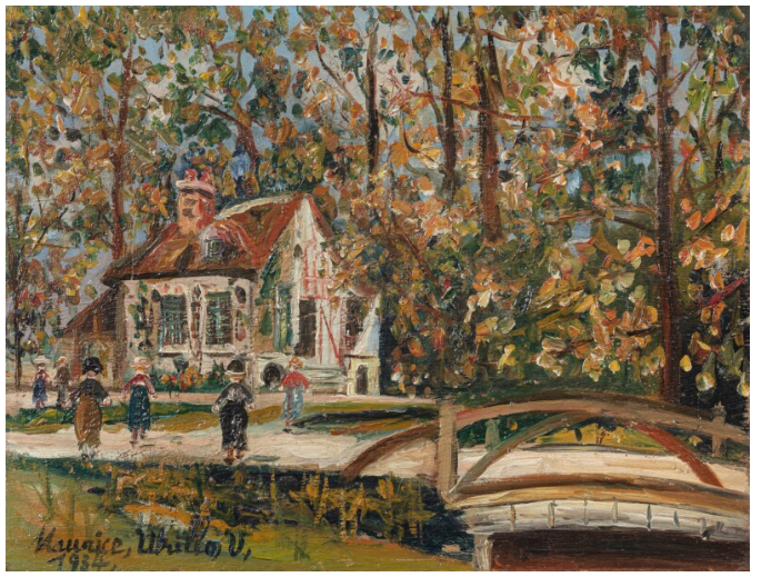 Versailles - parc du petit Trianon - Le Boudoir (1934) - Maurice Utrillo
