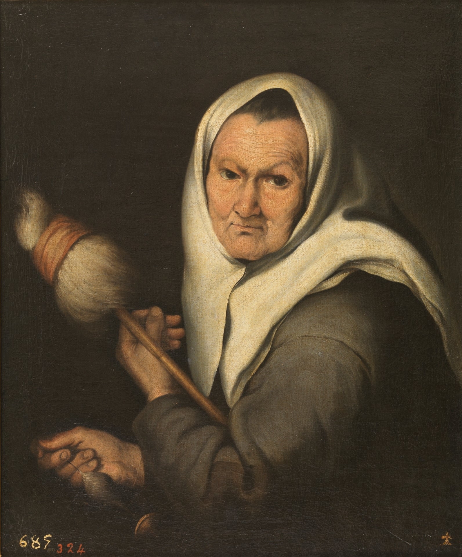 Une vieille femme qui file. - Bartolomé Esteban Murillo