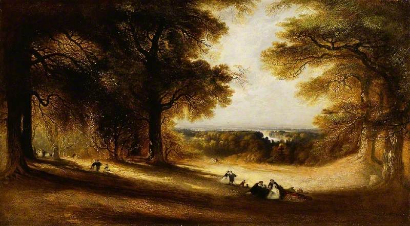 Paysage : Vue dans le parc de Richmond - John Martin