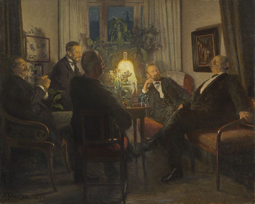 Une soirée avec des amis de passage - Viggo Johansen