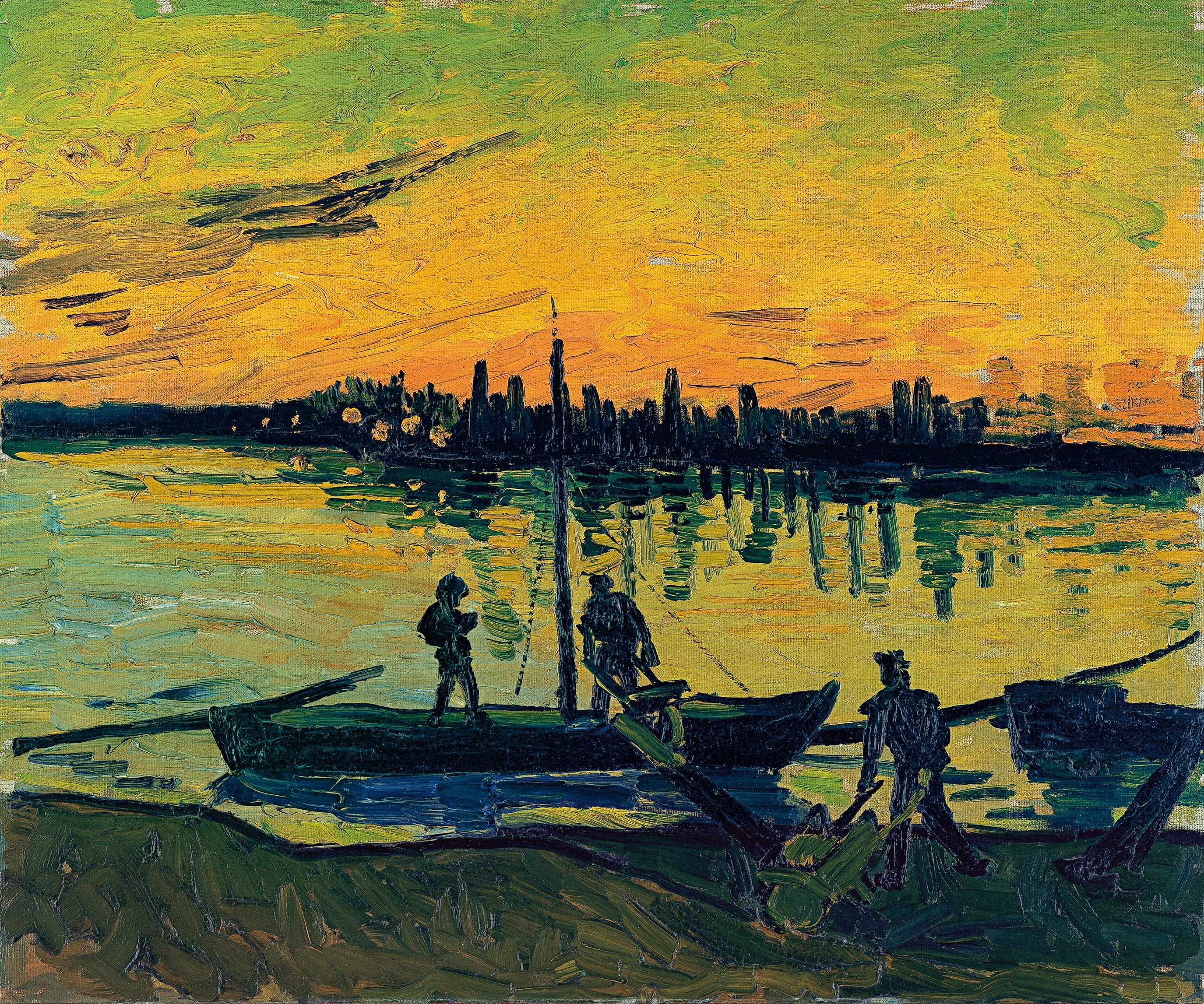 Reproduction du tableau « Les dockers à Arles - Vincent van Gogh » par Alpha Reproduction en peinture à l’huile