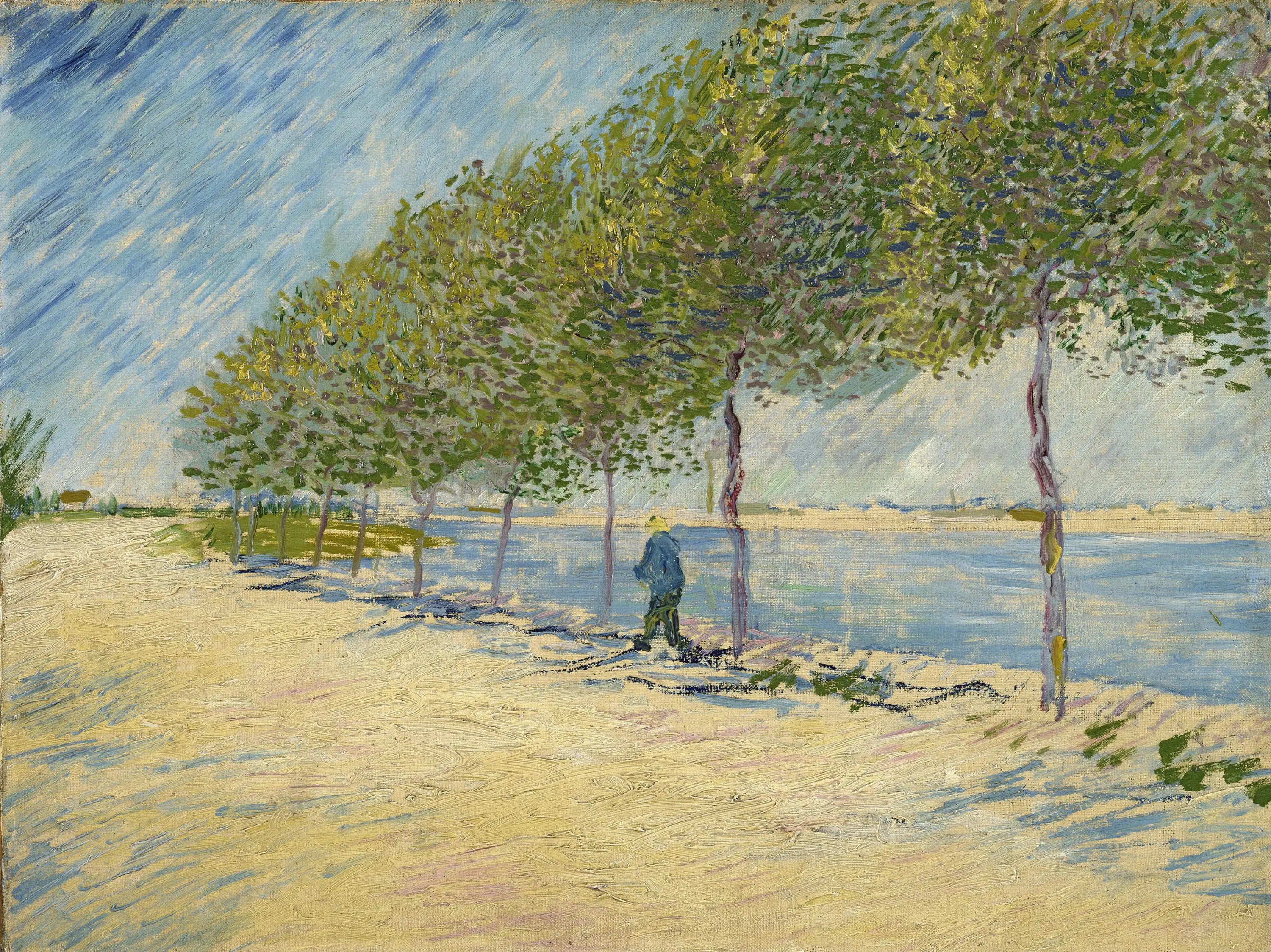 Reproduction du tableau « Le long de la Seine - Vincent van Gogh » par Alpha Reproduction en peinture à l’huile
