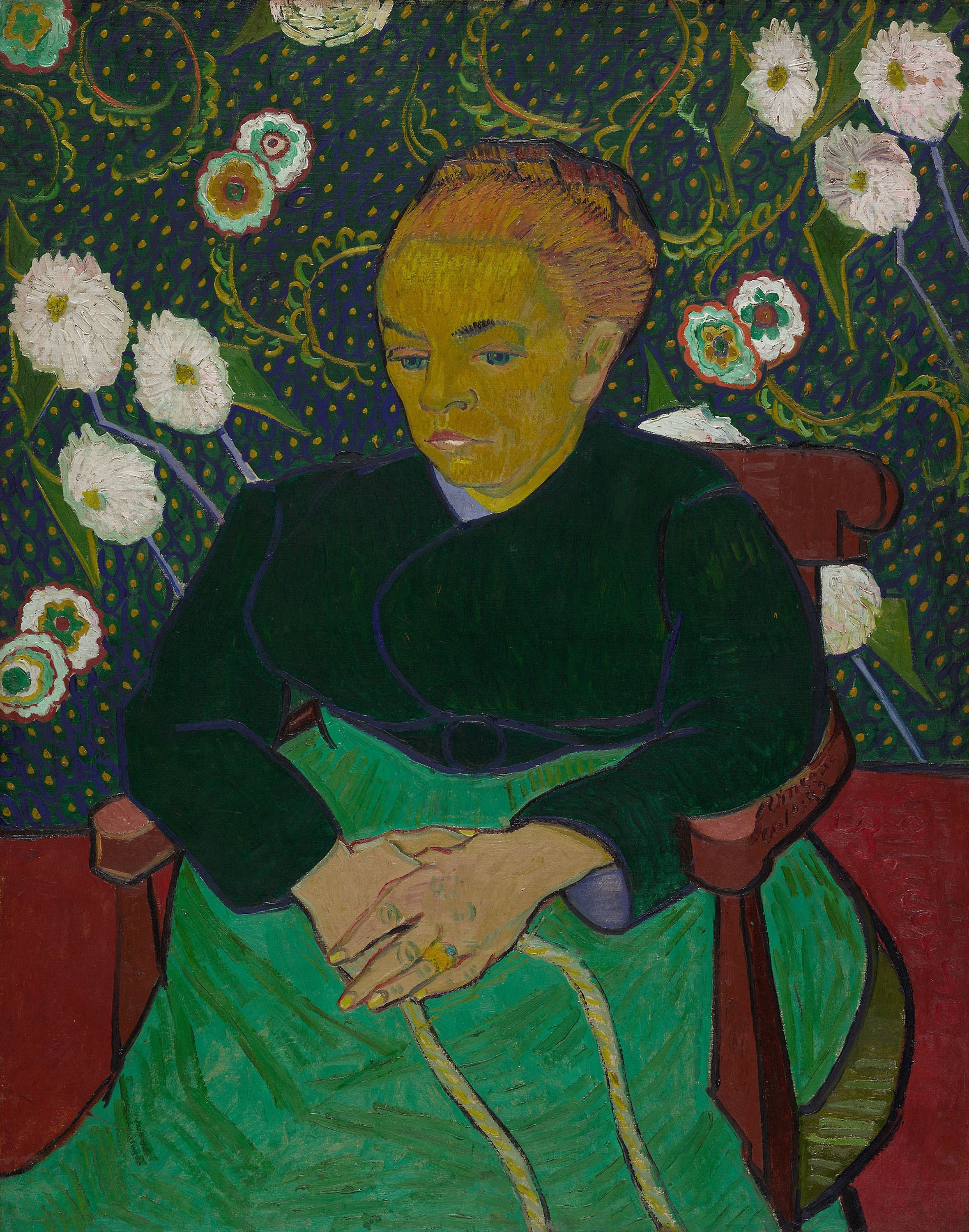 Reproduction du tableau « La Berceuse (Augustin Roulin) - Vincent van Gogh » par Alpha Reproduction en peinture à l’huile