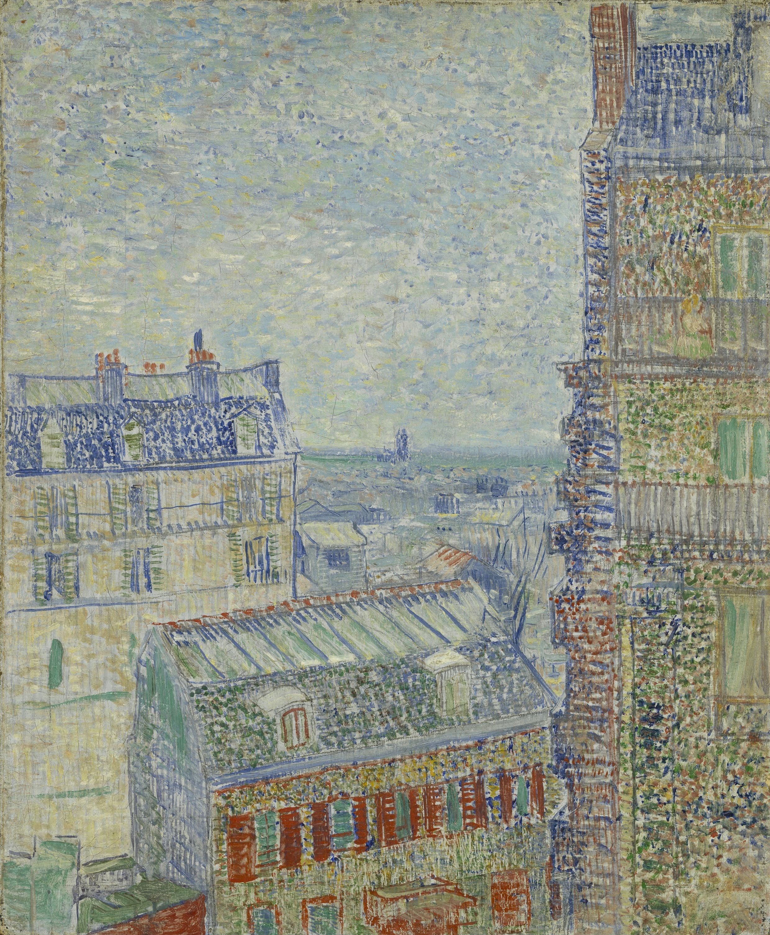 Reproduction du tableau « Vue des toits de Paris - Vincent van Gogh » par Alpha Reproduction en peinture à l’huile